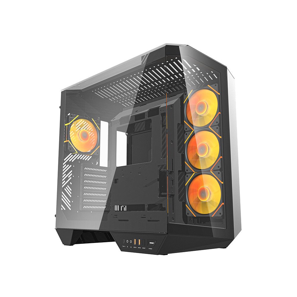 Darkflash DY470 datora korpuss (melns) + 4 ventilatori + GPU kronsteins