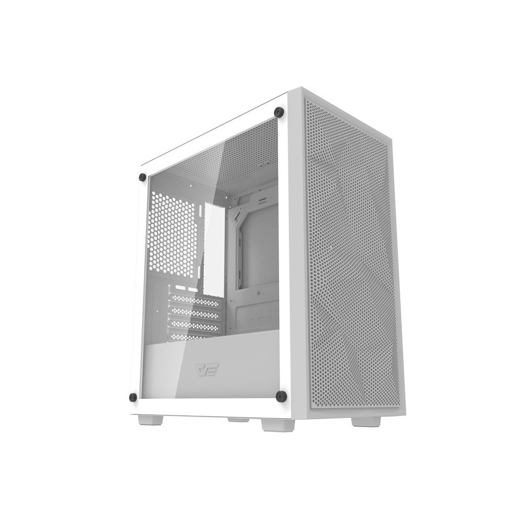 Darkflash M305 vorgust arvutikorpus ilma ventilaatoriteta (valge)