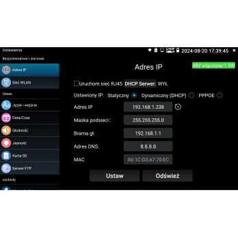 7" 4K 8Mpx VIDI-TES-7-PRO IP AHD CVI TVI HDMI-IN/OUT VGA-IN