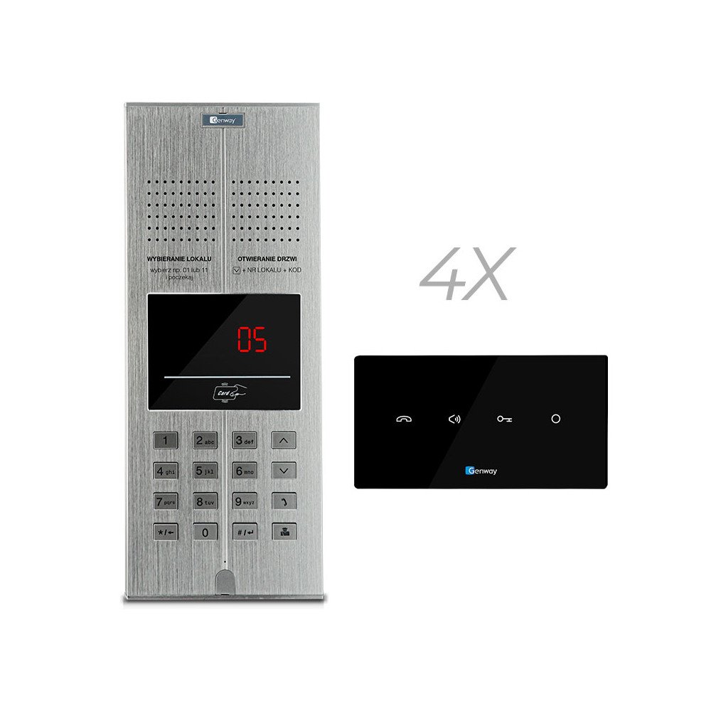 4-family digital intercom GENWAY WL-03NL V2 Hands-free Uniphone
