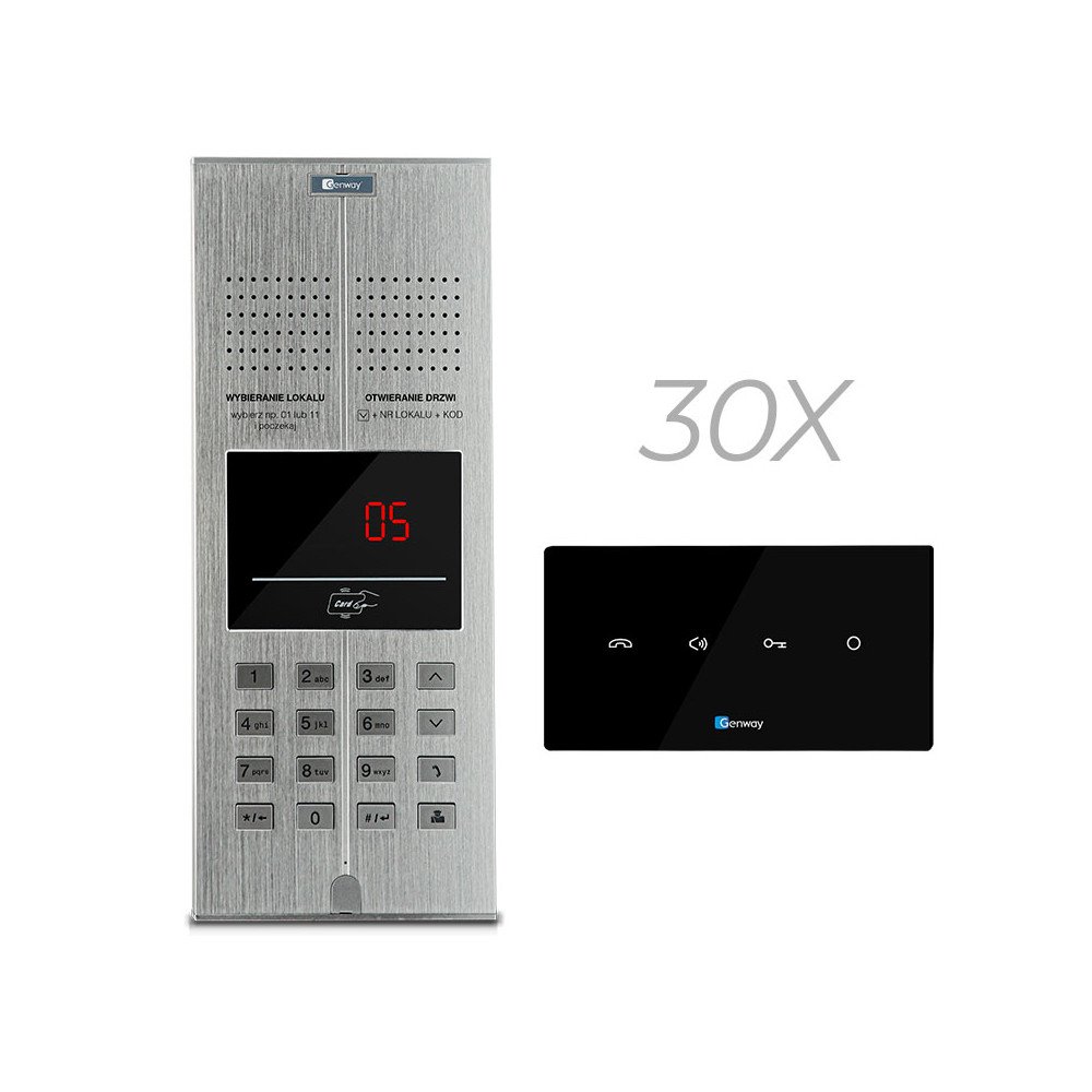 30 gimenes digitalais domofons GENWAY WL-03NL V2 Brivroku Uniphone