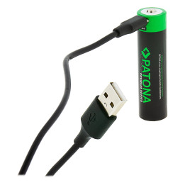 Aku 18650 Li-lon 3300mAh PREMIUM 3,7V koos USB-C laadijaga