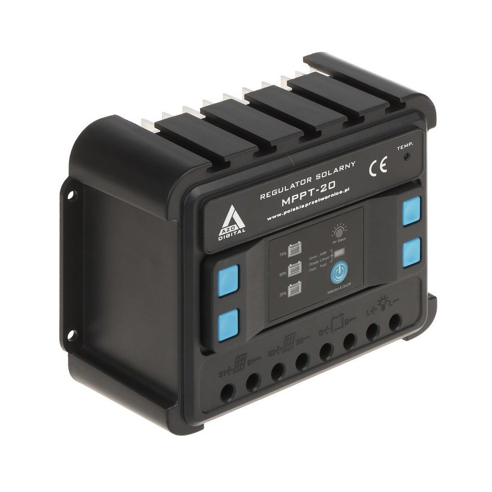 PAIKESE AKU LAADIMISE REGULAATTOR SCC-20A-MPPT AZO Digital