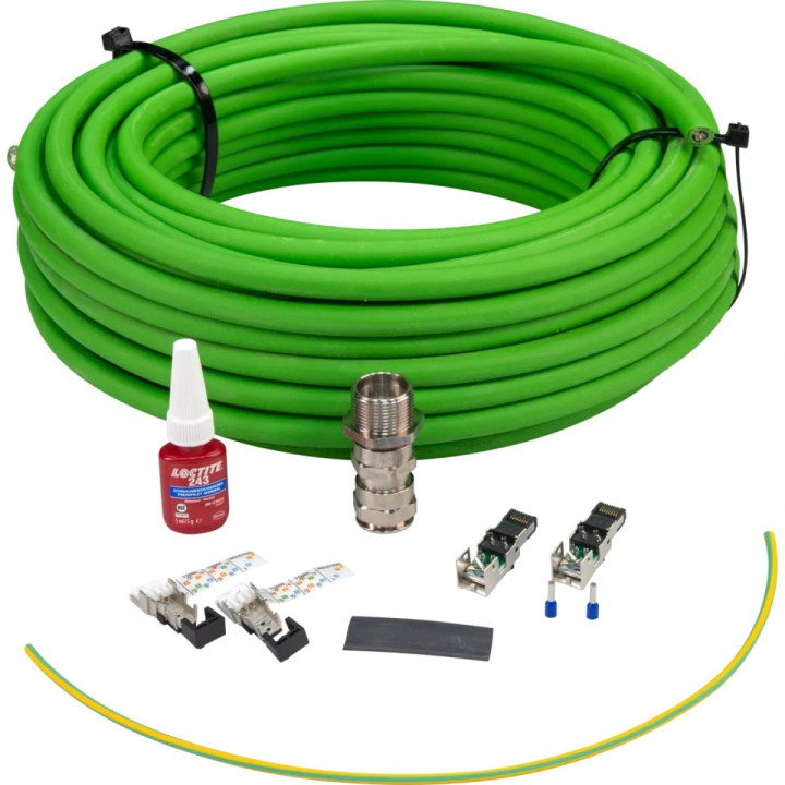 AXIS 03310-001 Cat6a Networking Cable 25 m Green