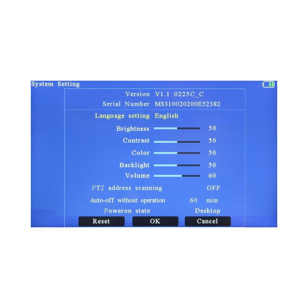 MONITOR AHD, HD-CVI, HD-TVI, PAL MS-ACT50-4K 5 "