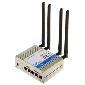 PIEKLUVES PUNKTS DUAL 4G LTE + ROUTER RUTX12 Dual SIM Bluetooth BLE, Wi-Fi 5, 2,4 GHz, 5 GHz, 867 Mbps Teltonika