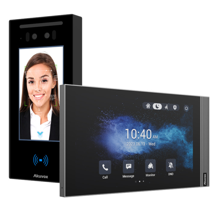 Комплект видеодомофона Akuvox E16C с монитором S567W, белый