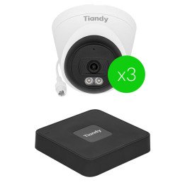 Tiandy KIT-3104-320-3 IP Surveillance Kit with 3 TC-C320N Cameras and NVR