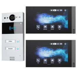 Комплект IP-видеодомофона Akuvox R20BX2 с двумя мониторами S563W 8"