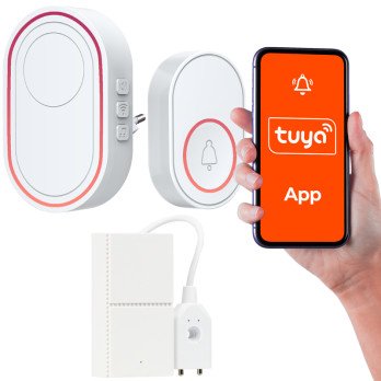 Tuya Wi-Fi langaton ovikello + halytin vesitulvaanturilla