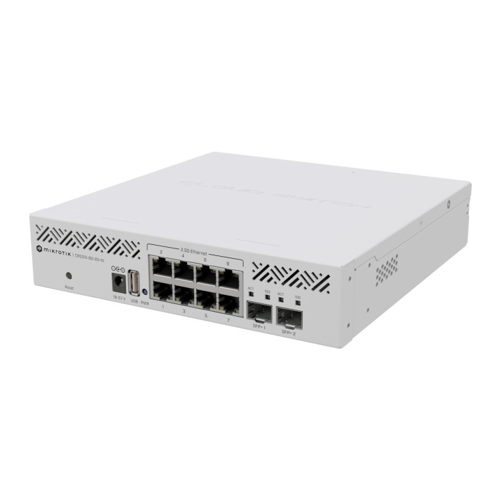 MikroTik CRS310-8G+2S+IN debesų jungiklis 2.5GbE SFP+