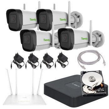 Tiandy 4 juhtmevaba WiFi jalgimiskomplekt