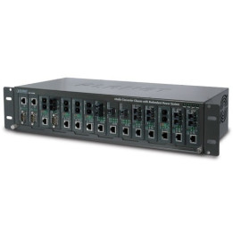 PLANET MC-1500R48 15 slotu 19" mediju pārveidotāju šasija