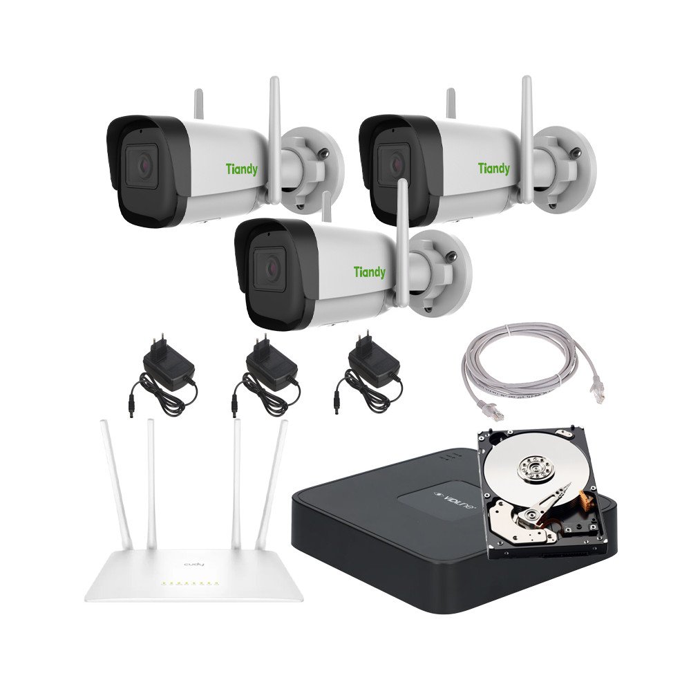 Tiandy 3 bezvadu WiFi uzraudzibas komplekts