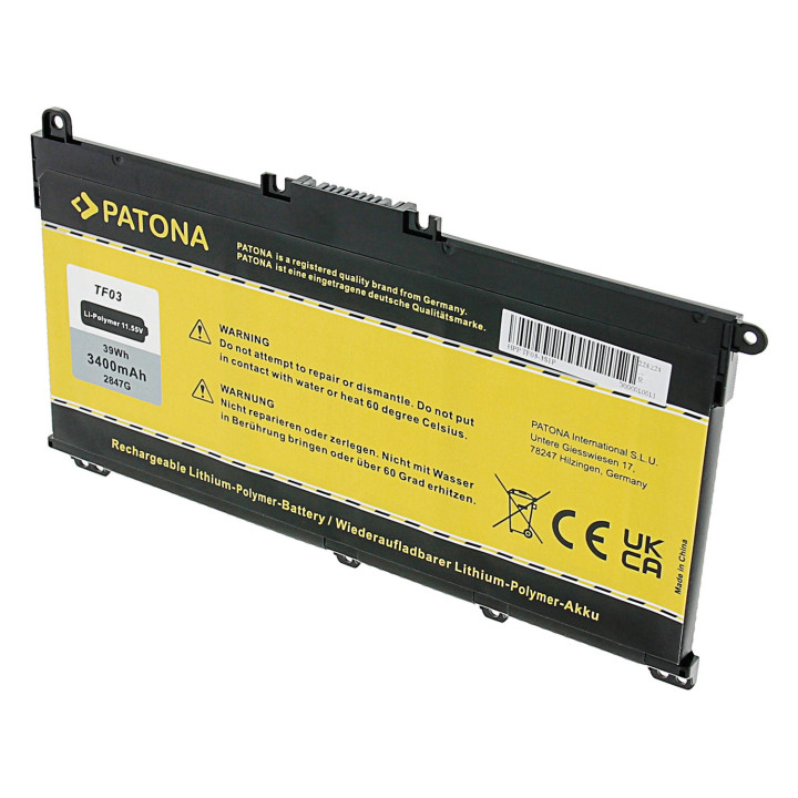 Akku HP Pavilion 14-BF/15-CC 3400mAh Li-Pol 11,55V TF03XL