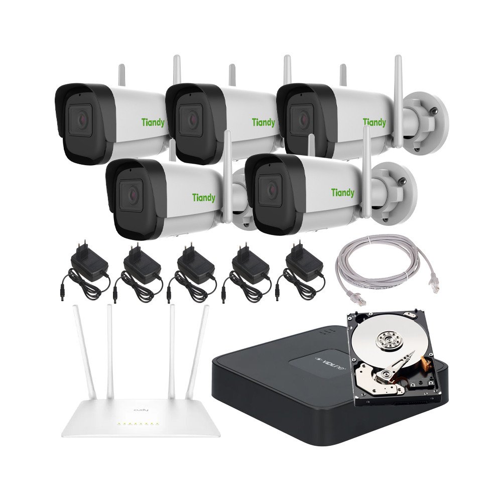 Tiandy 5 bevielis WiFi stebejimo rinkinys