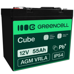 Bezapkopes AGM VRLA Green Cell AGM49 12V 55Ah akumulators (zāles pļāvējam, skrejritenim, laivai, ratiņkrēslam)