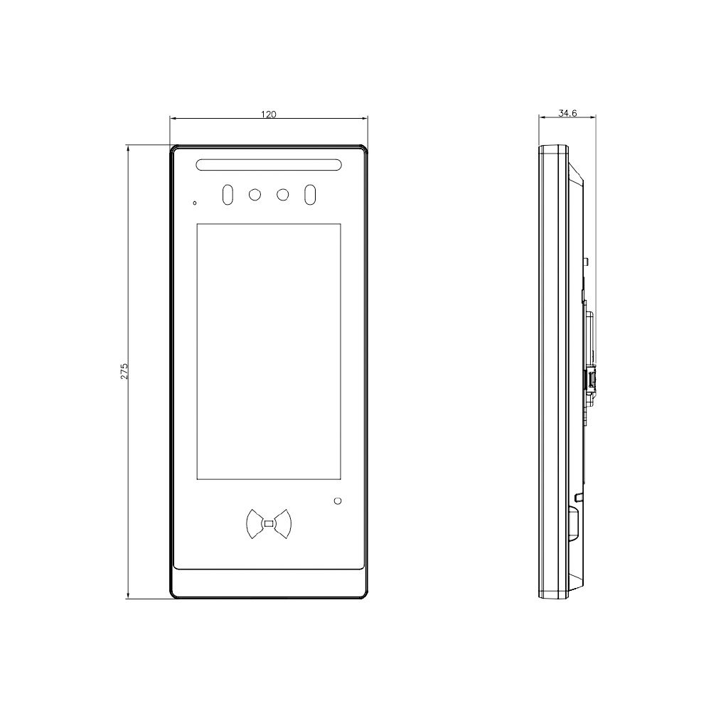 Akuvox E18C Multi-family outdoor panel, surface-mounted Face Reader