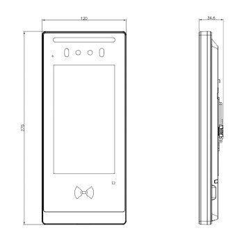 Akuvox E18C Multi-family outdoor panel, surface-mounted Face Reader
