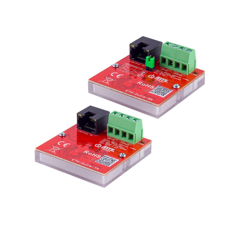 ETH-2wire-SET - Set for LAN + PoE transmission over 2 cables 100Mbps up to 300m