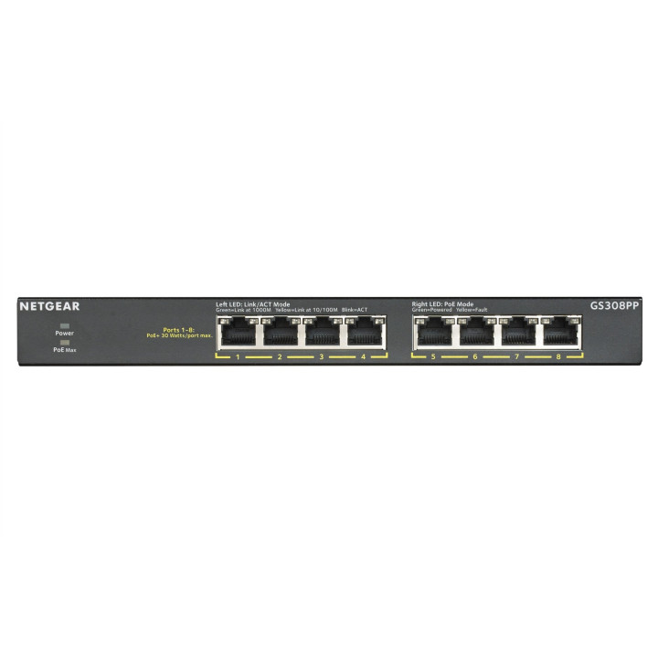 Netgear GS308PP-100EUS 8 portu Gigabit PoE+ slēdzis