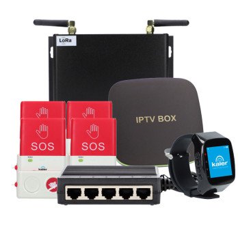 Skambinimo sistema KALER - Ligonine, sanatorija, globos namai, 4 lovos, laikrodis