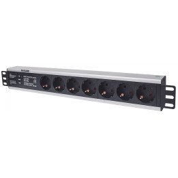 Intellinet 714006 19" 1.5U Rackmount Strāvas Sloksne 7 Ligzdas
