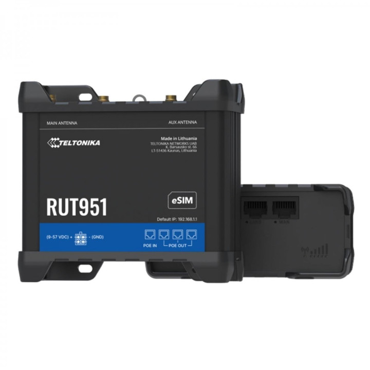 Teltonika RUT951B10K00 4G LTE WiFi роутер PoE+ Dual SIM