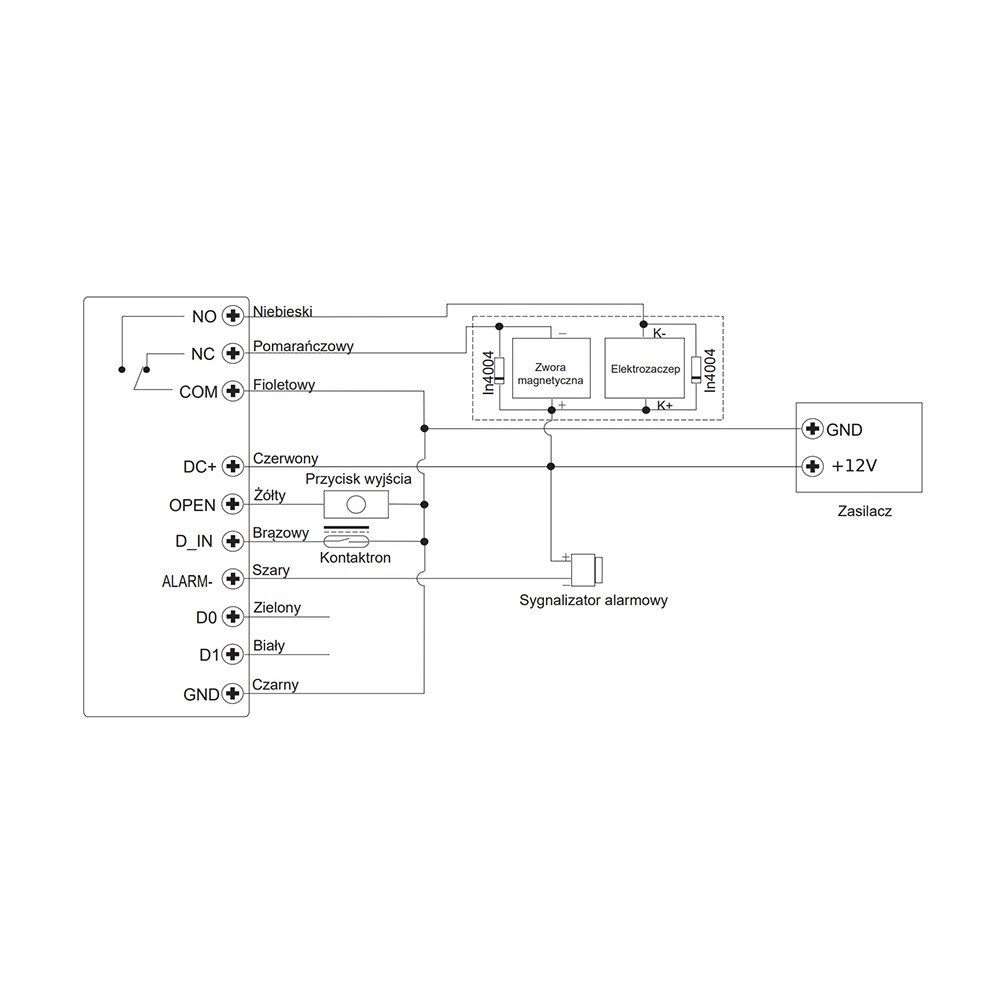 Code lock EM MF reader VIDI-AC-2CS-V2 controller