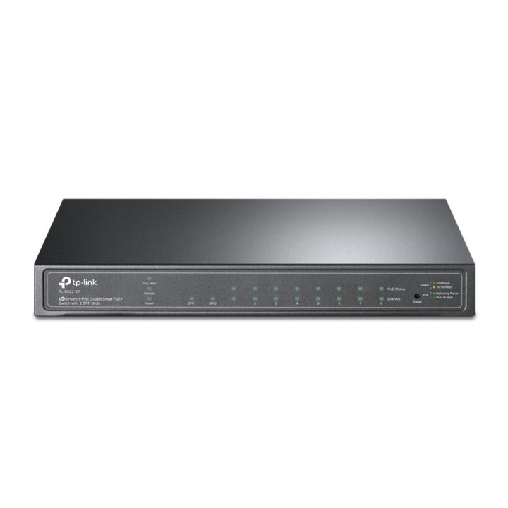 TP-Link TL-SG2210P JetStream 8-Port Gigabit Smart PoE+ Switch with 2 SFP Slots