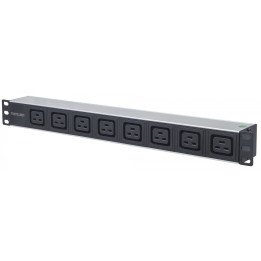 Intellinet 163613 19" 1U Rackmount PDU with 8 C19 Outputs and C20 Input