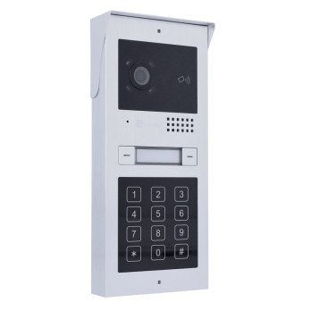 Genway F-C52-2W - Video domofonu panelis vienai vai divam gimenem ar karsu lasitaju, atverams ar F serijas kodu