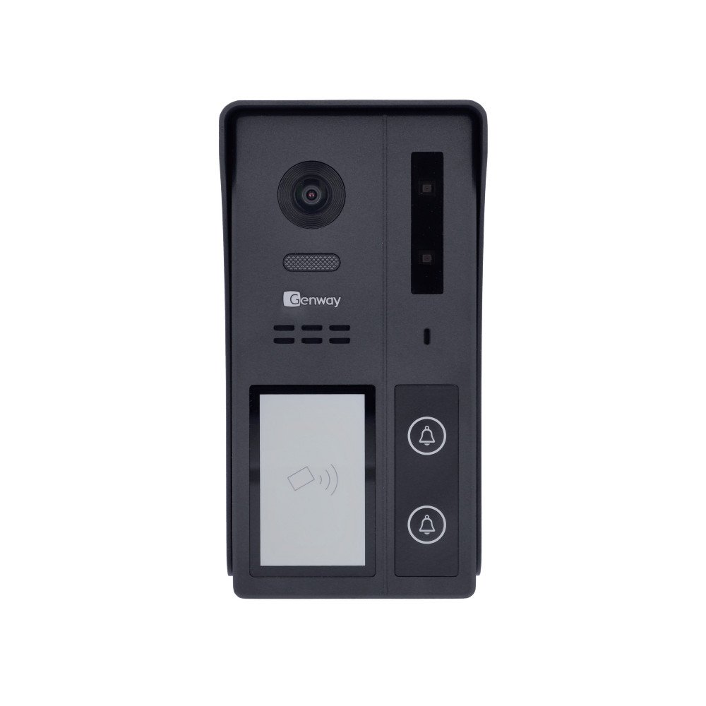 Genway F-S62-2W - 2-gimenu video domofona panelis ar F serijas karsu lasitaju