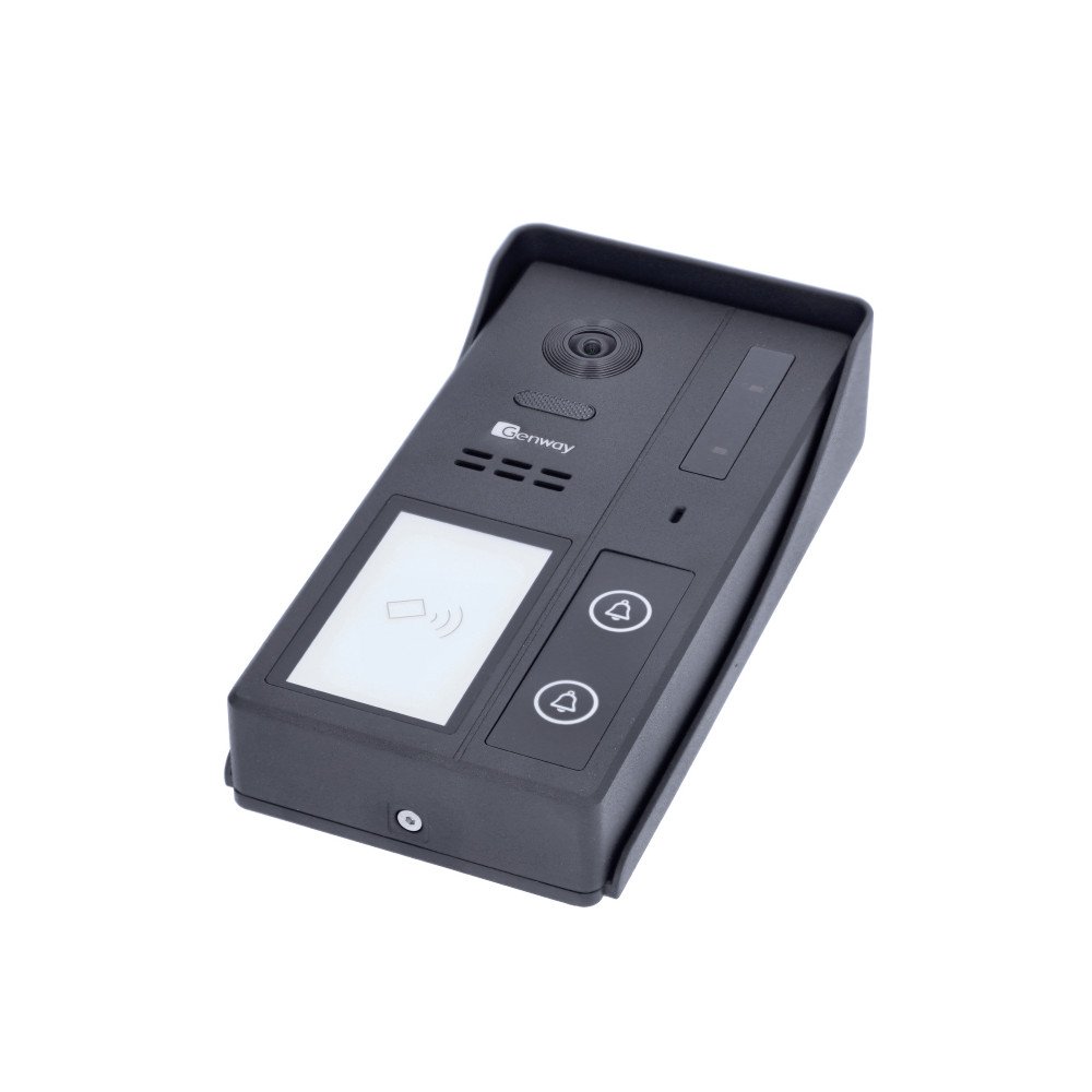 Genway F-S62-2W - 2-gimenu video domofona panelis ar F serijas karsu lasitaju