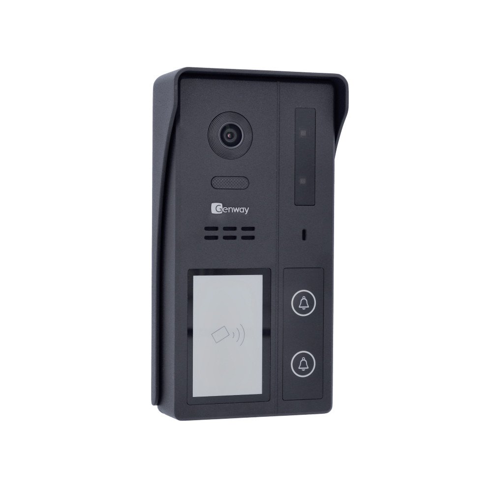 Genway F-S62-2W - 2-gimenu video domofona panelis ar F serijas karsu lasitaju