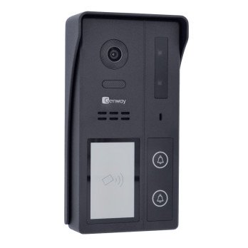 Genway F-S62-2W - 2-gimenu video domofona panelis ar F serijas karsu lasitaju