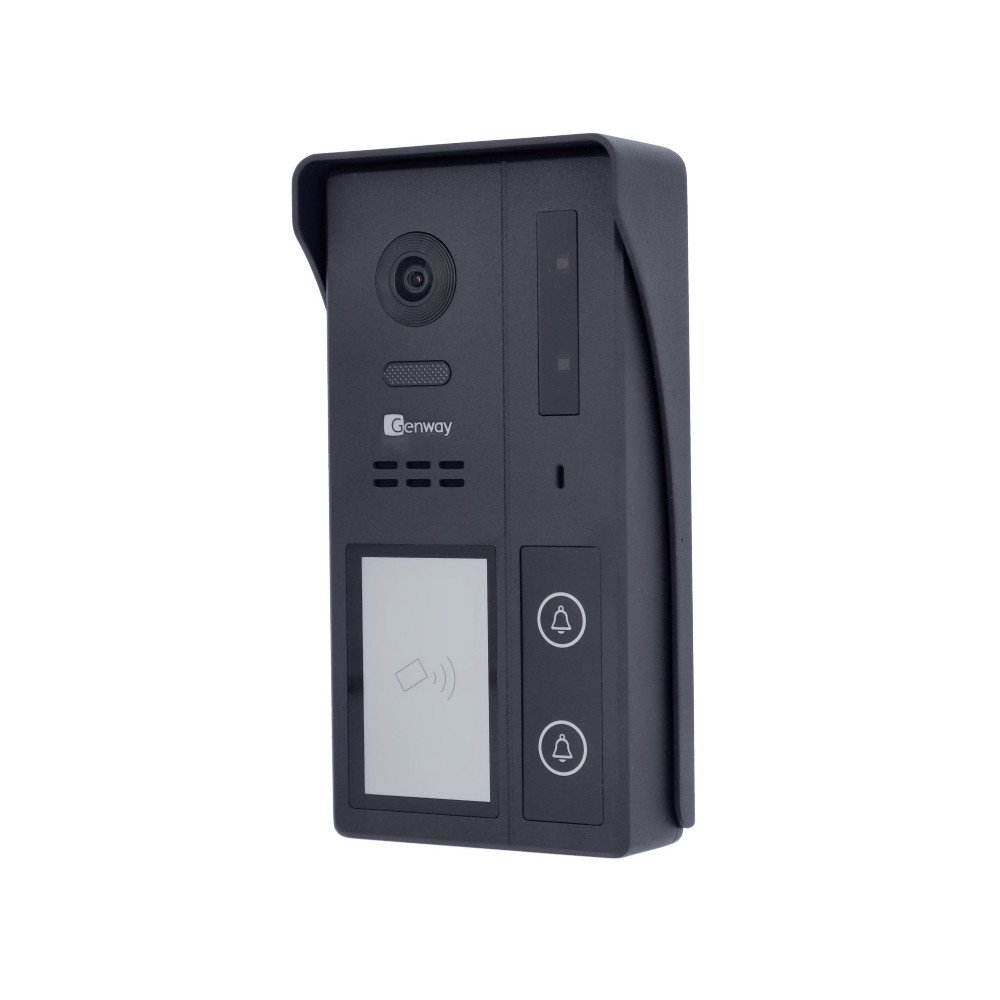 Genway F-S62-2W - 2-gimenu video domofona panelis ar F serijas karsu lasitaju