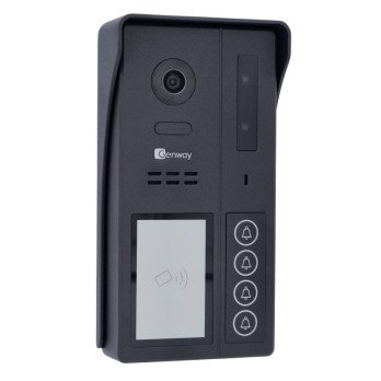 Genway F-S64-2W - F-seeria kaardilugejaga 4-perekonna video sisetelefoni paneel