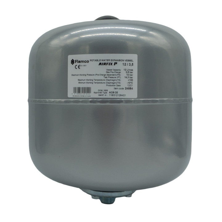 Flamco 25291 Flofix 12/4.0 Expansion Vessel 10 bar for Domestic Hot Water