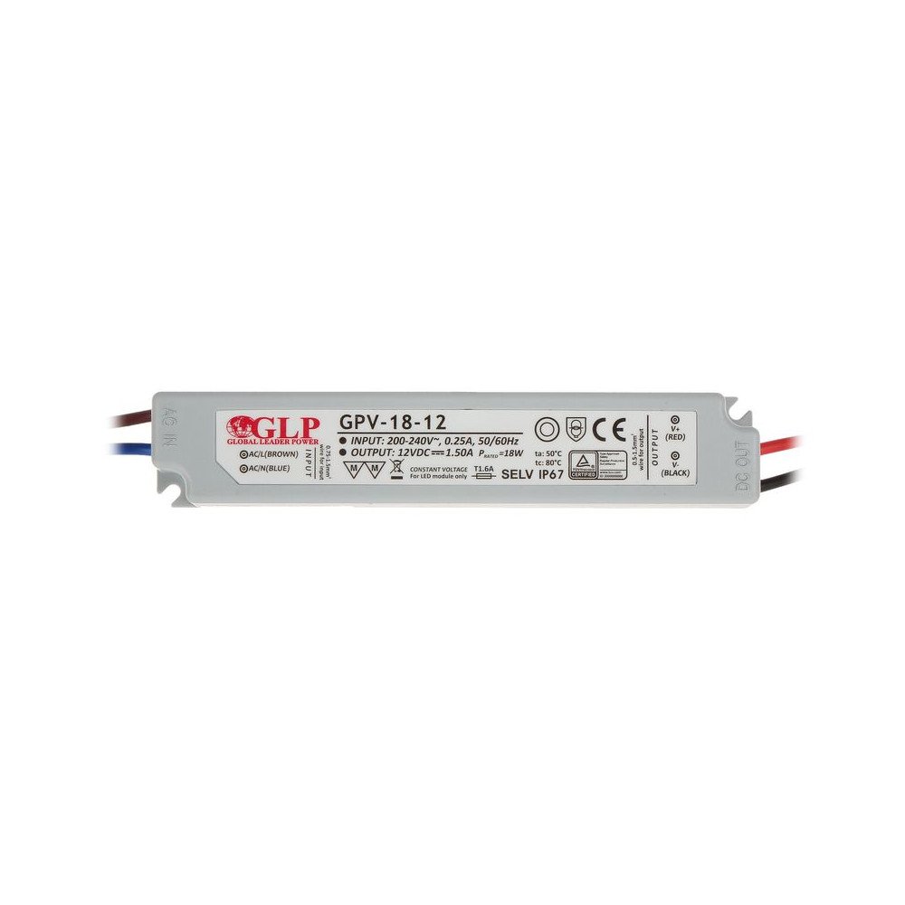 SWITCHING POWER SUPPLY 12V/1.5A/GPV