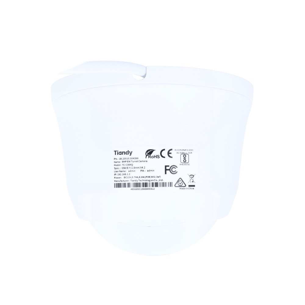 Tiandy TC-C38XQ Starlight IP vorgukaamera Varajane hoiatus