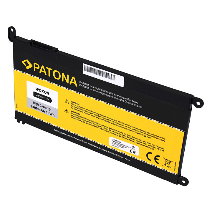 Baterija DELL INSPIRON 15 5568/13 5368 3400mAh Li-Pol 11.4V WDXOR + įrankiai
