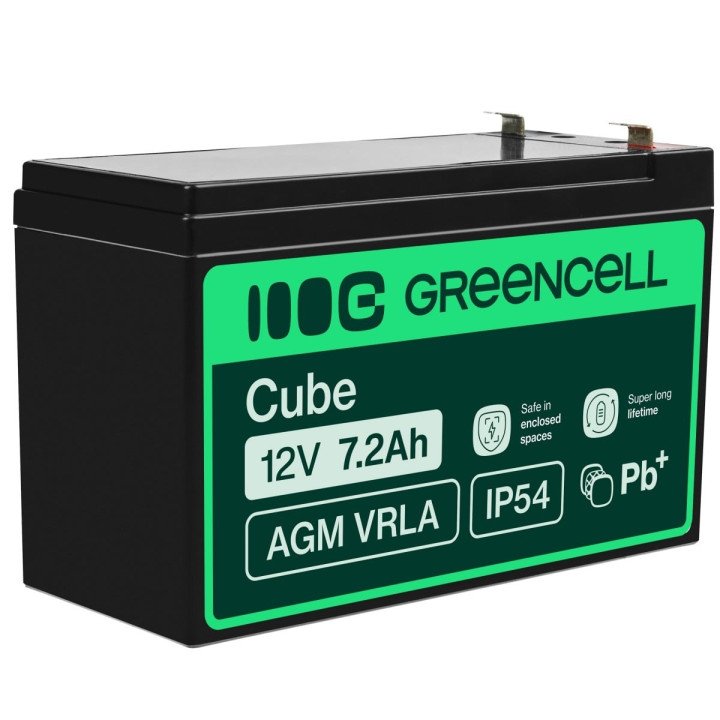 Green Cell AGM05 12V 7.2Ah AGM VRLA akku