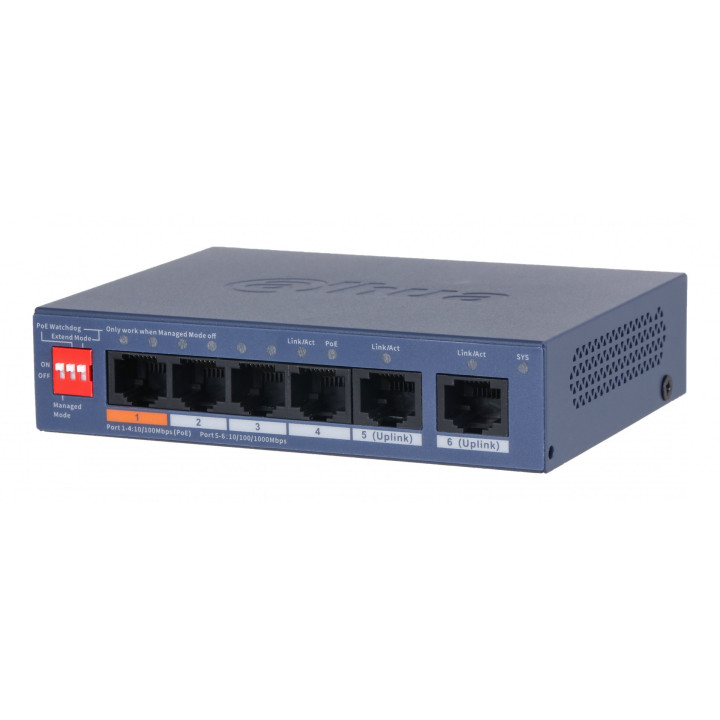 Dahua CS4006-4ET2GT-60 Pārvaldāms PoE slēdzis
