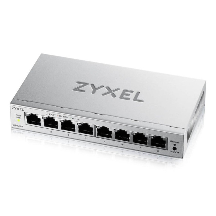 ZyXEL GS1200-8V3 Pārvaldāms Gigabit slēdzis 8 porti