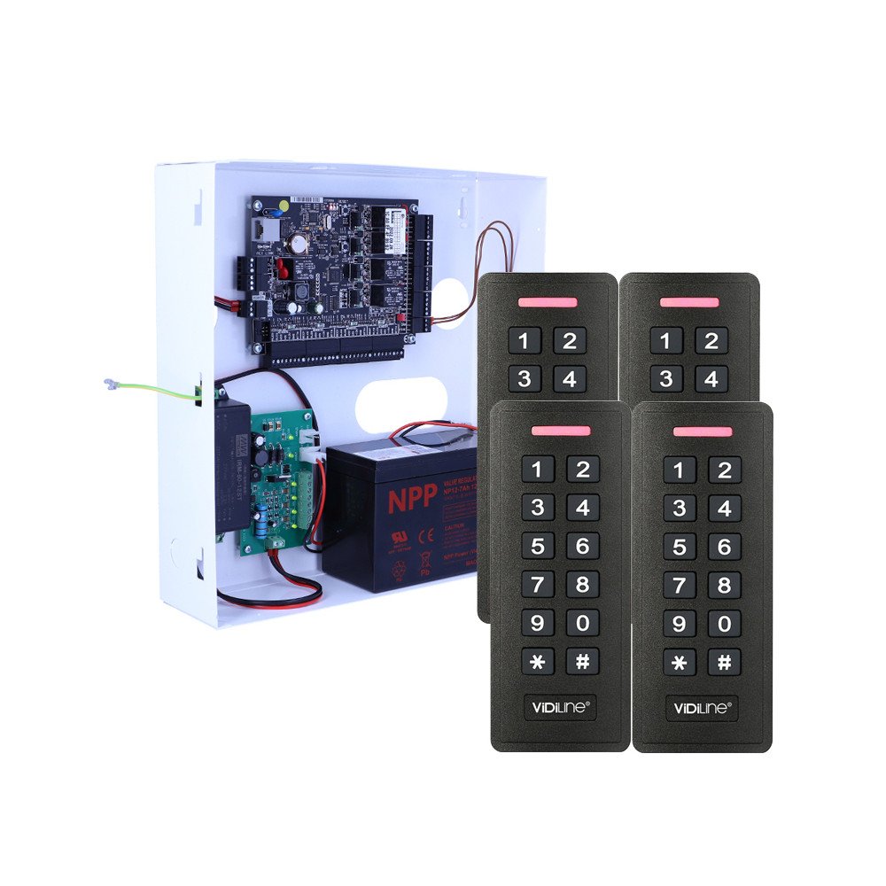 KD4 prieigos kontroles rinkinys - 4 iejimai, 4 2CS-V2 125 MF PIN skaitytuvai