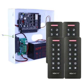 KD4 prieigos kontroles rinkinys - 4 iejimai, 4 2CS-V2 125 MF PIN skaitytuvai