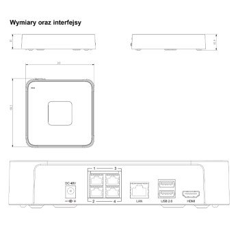 ViDiLine VIDI-NVR-615-4P IP irasymo irenginys 5 kanalai 4 PoE prievadai HDMI 5Mpx