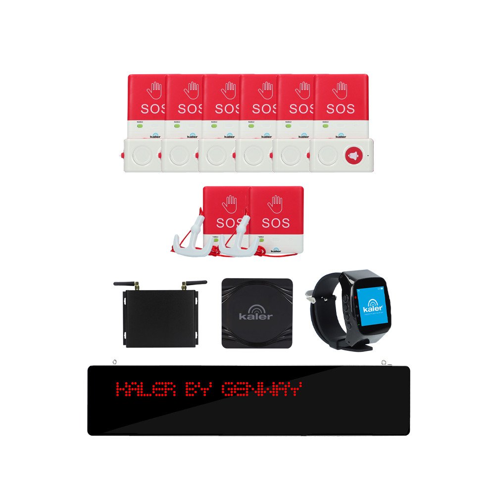 Skambuciu sistema ligoninei, sanatorijai, socialines rupybos namams, bevielis diapazonas iki 120 m, 6 lovos ir 2 vonios kambaria