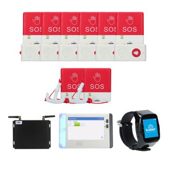 Skambinimo sistema KALER - ligonine, sanatorija, globos namai, 6 lovos ir 2 vonios kambariai